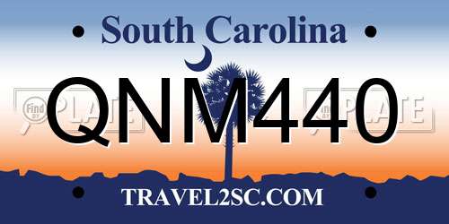 QNM440 South Carolina License Plate