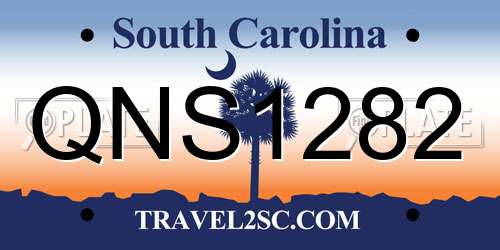 QNS1282 South Carolina License Plate