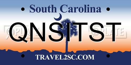 QNSITST South Carolina License Plate