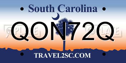 QON72Q South Carolina License Plate