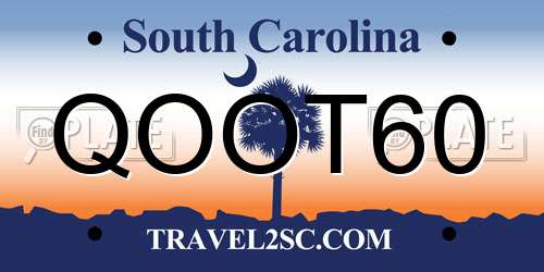 QOOT60 South Carolina License Plate