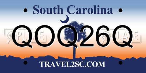 QOQ26Q South Carolina License Plate