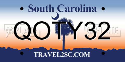 QOTY32 South Carolina License Plate
