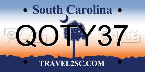 QOTY37 South Carolina License Plate