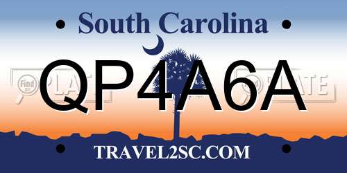QP4A6A South Carolina License Plate