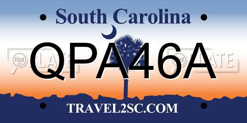 QPA46A South Carolina License Plate