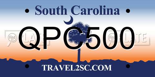 QPC500 South Carolina License Plate