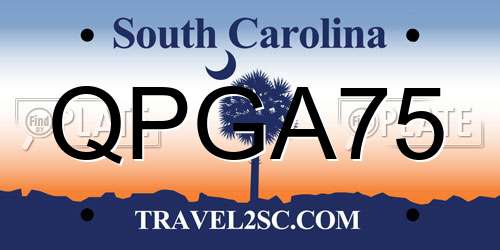 QPGA75 South Carolina License Plate