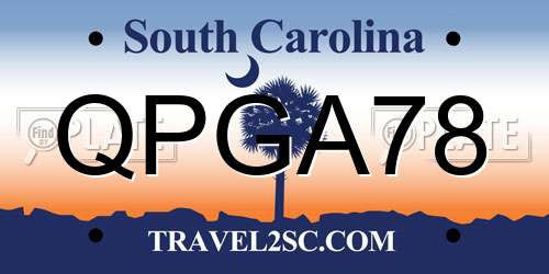 QPGA78 South Carolina License Plate