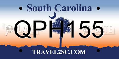 QPH155 South Carolina License Plate
