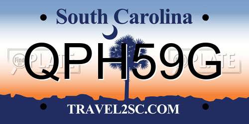 QPH59G South Carolina License Plate