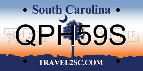 QPH59S South Carolina License Plate