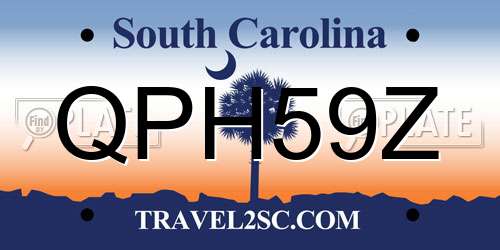 QPH59Z South Carolina License Plate