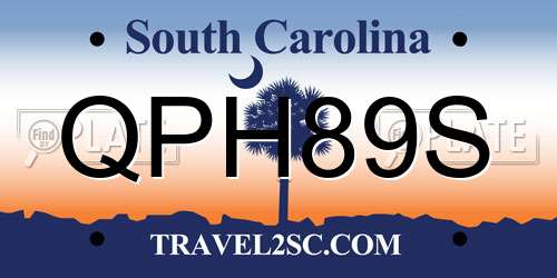 QPH89S South Carolina License Plate