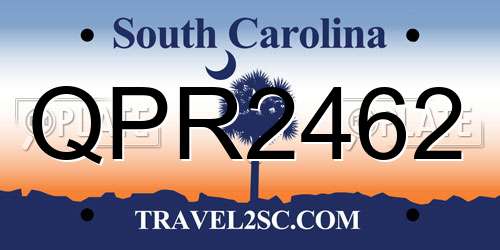 QPR2462 South Carolina License Plate