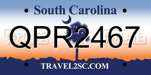 QPR2467 South Carolina License Plate
