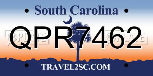 QPR7462 South Carolina License Plate