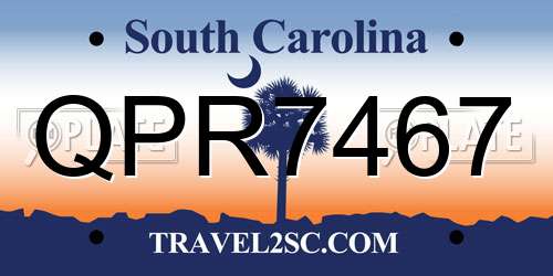 QPR7467 South Carolina License Plate