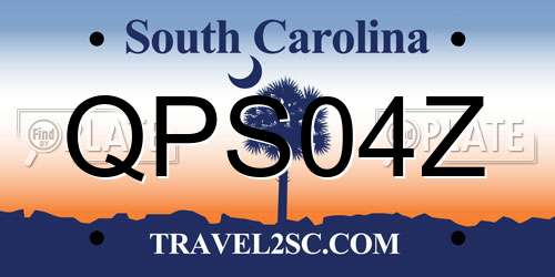 QPS04Z South Carolina License Plate