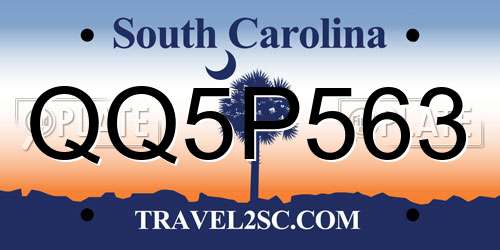 QQ5P563 South Carolina License Plate