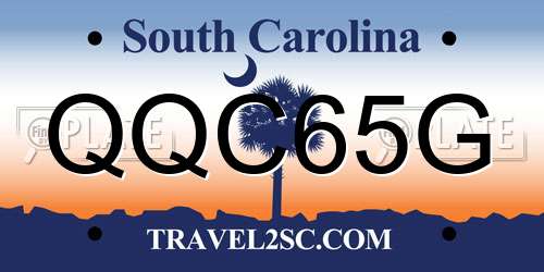 QQC65G South Carolina License Plate
