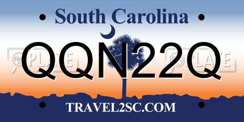 QQN22Q South Carolina License Plate