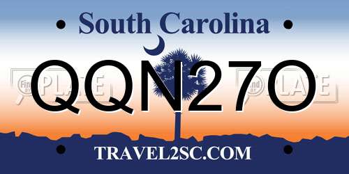 QQN27O South Carolina License Plate