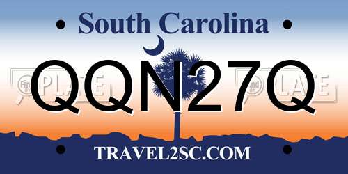 QQN27Q South Carolina License Plate
