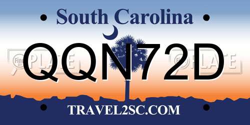 QQN72D South Carolina License Plate