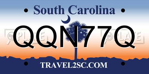 QQN77Q South Carolina License Plate