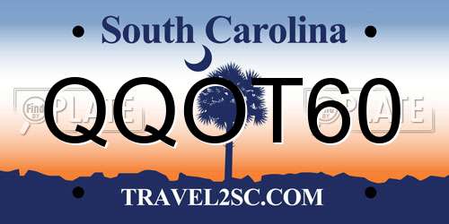 QQOT60 South Carolina License Plate