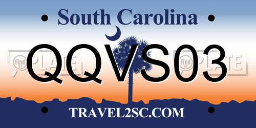 QQVS03 South Carolina License Plate