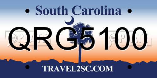 QRG5100 South Carolina License Plate