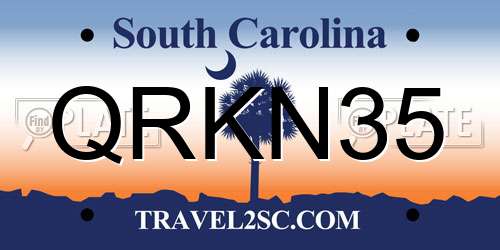 QRKN35 South Carolina License Plate
