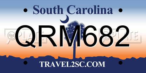QRM682 South Carolina License Plate