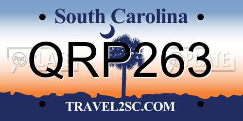 QRP263 South Carolina License Plate