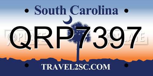 QRP7397 South Carolina License Plate