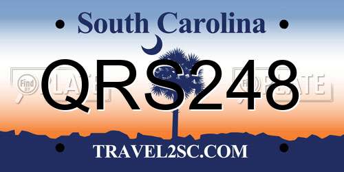 QRS248 South Carolina License Plate