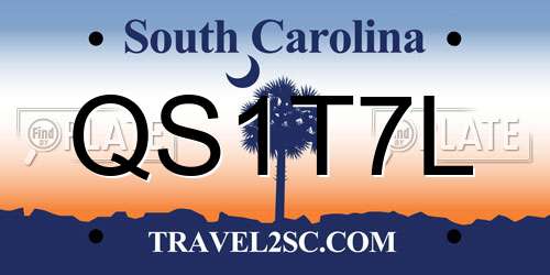QS1T7L South Carolina License Plate