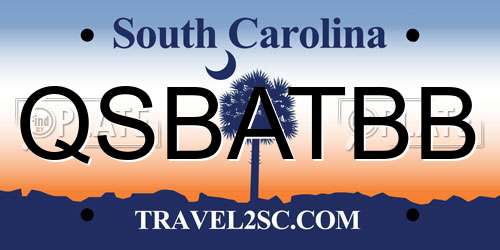 QSBATBB South Carolina License Plate