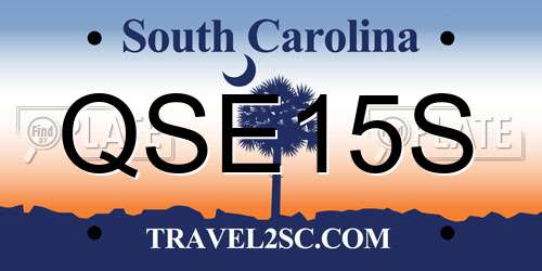 QSE15S South Carolina License Plate