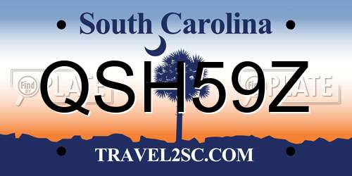 QSH59Z South Carolina License Plate