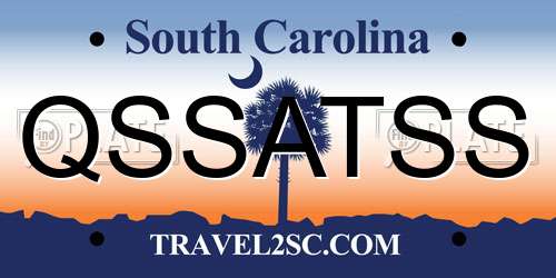 QSSATSS South Carolina License Plate