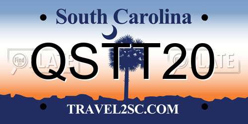 QSTT20 South Carolina License Plate