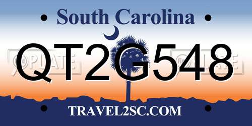 QT2G548 South Carolina License Plate