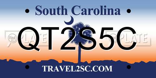 QT2S5C South Carolina License Plate