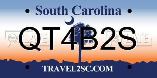 QT4B2S South Carolina License Plate