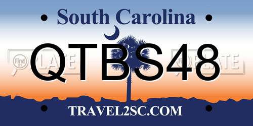 QTBS48 South Carolina License Plate