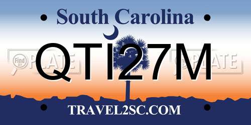 QTI27M South Carolina License Plate