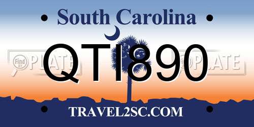 QTI890 South Carolina License Plate